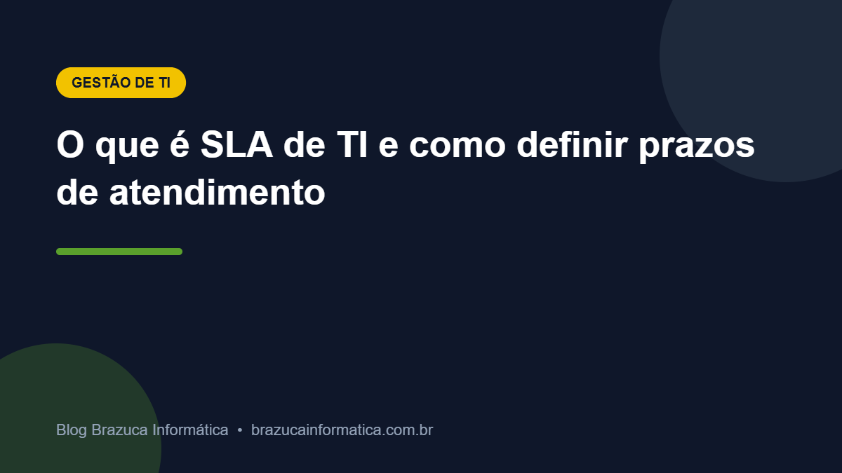 Capa: O que é SLA de TI e como definir prazos de atendimento