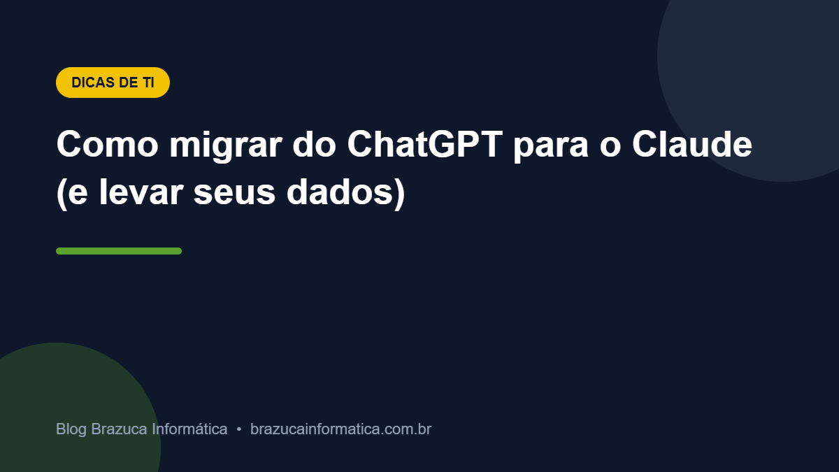 Capa: Como migrar do ChatGPT para o Claude (e levar seus dados)