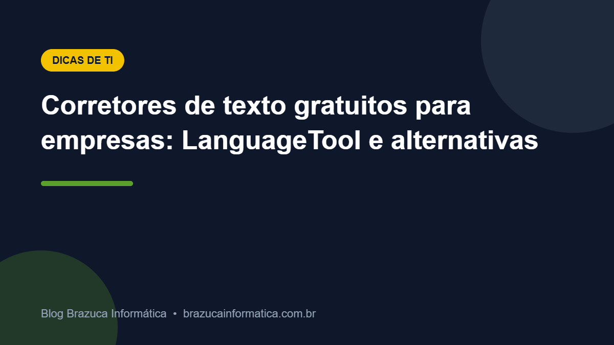 Capa: Corretores de texto gratuitos para empresas: LanguageTool e alternativas