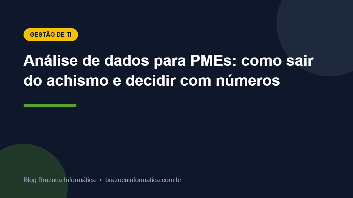 Capa: Análise de dados para PMEs: como sair do achismo e decidir com números