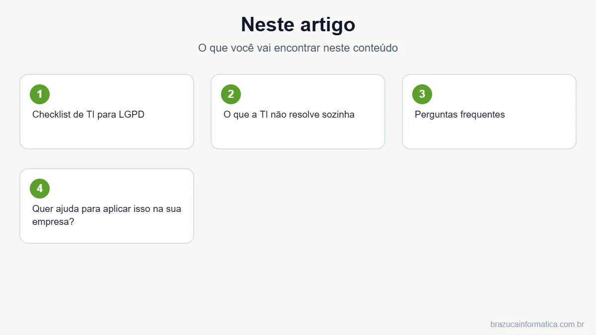 Resumo dos tópicos do artigo