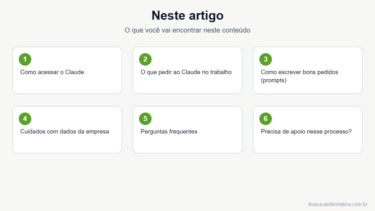 Resumo dos tópicos do artigo
