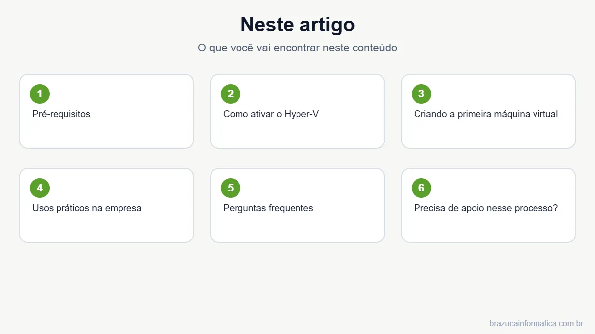 Resumo dos tópicos do artigo
