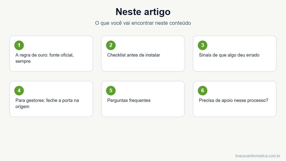 Resumo dos tópicos do artigo