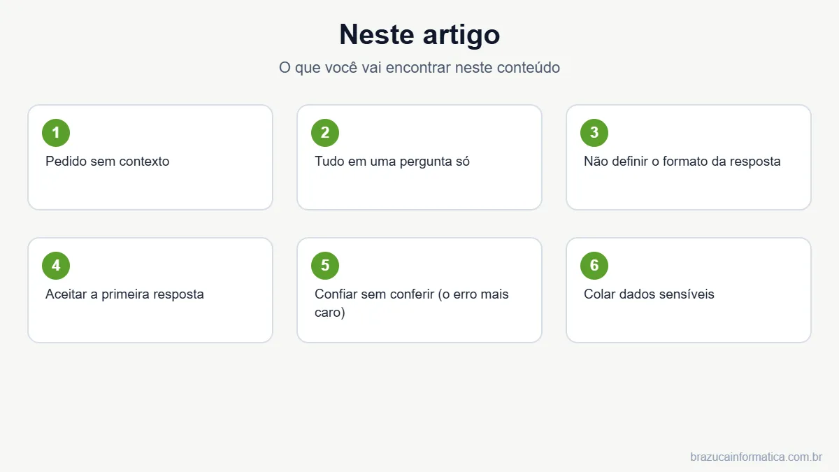 Resumo dos tópicos do artigo