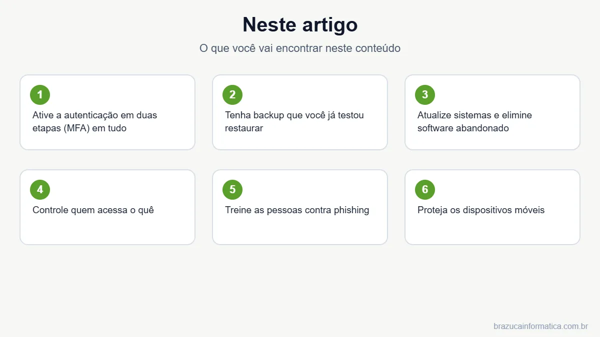 Resumo dos tópicos do artigo