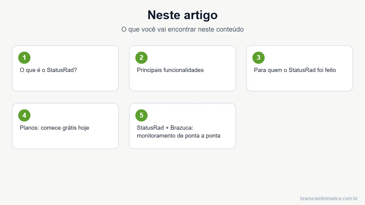 Resumo dos tópicos do artigo