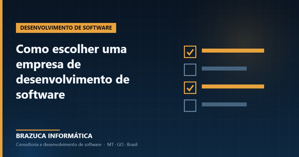 Checklist de avaliação de fornecedores de desenvolvimento de software
