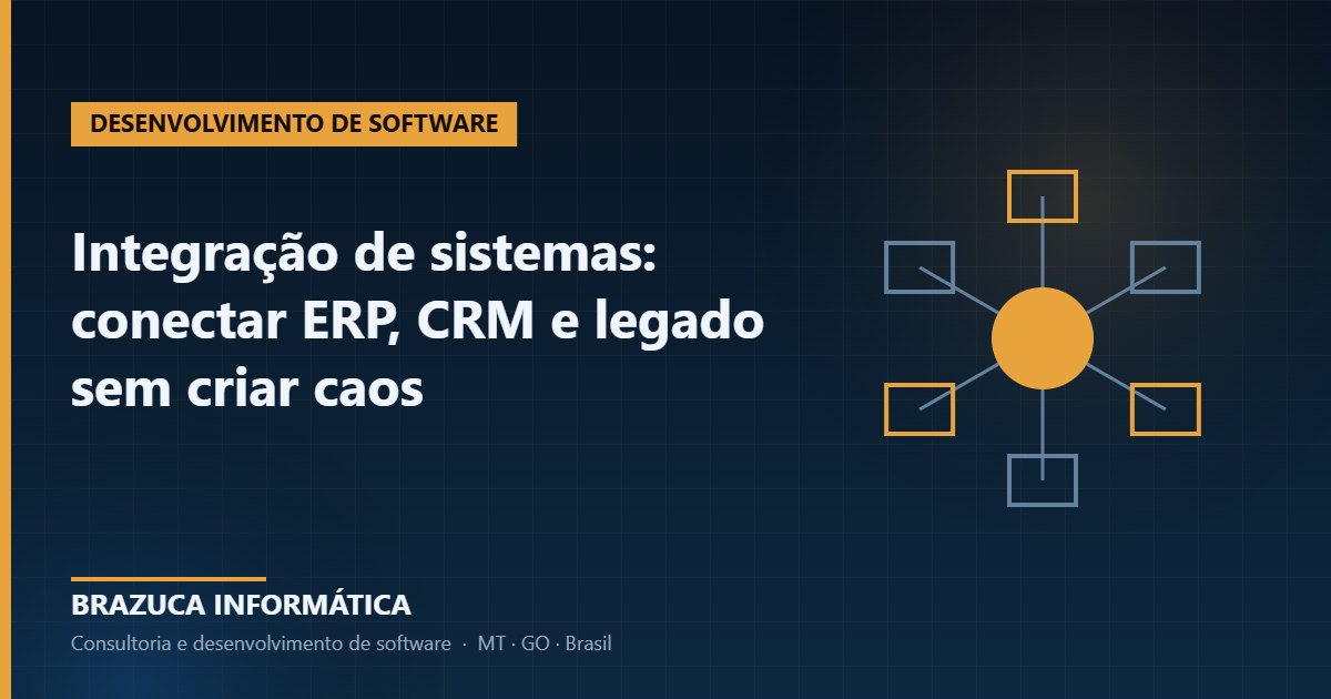 Hub central conectado a sistemas satélites representando camada de integração