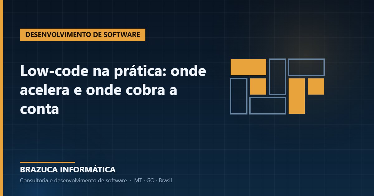 Blocos modulares representando construção de aplicações em plataforma low-code