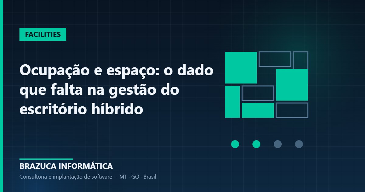 Planta baixa esquemática com áreas ocupadas e vazias representando gestão de espaços